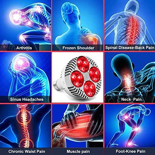 Red Light Therapy Lamp, 48W 24 LED Deep Red Light Bulb, 660nm & 850nm, 1 Count - Image 2