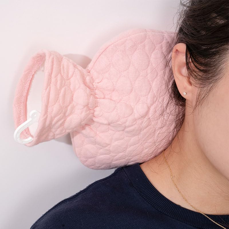 Fashy Hot Water Bottle with Blush Pink Quilted Cotton (67oz / 2L) - Image 2