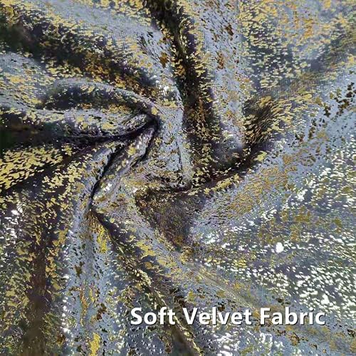 Deeprove Throw Pillow Cover Both Sides Sparkle Gold Foil Print, Soft Velvet Hidden Zipper Closure Accent Pillow Cushion Case for Bedroom, Living Room, Sofa, Square 20 x 20 Inches 1 Pack, Silver Grey - Image 4