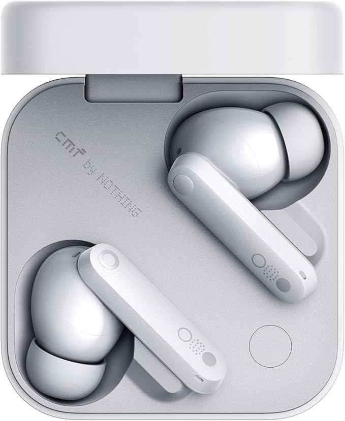 CMF Buds Pro 2 Wireless Earbuds with Smart Dial, 50dB Hybrid Noise Cancelling Earbuds Wireless Bluetooth 5.3, 11mm Bass with LDAC, 6 Hi-Res Audio Mics, 43H Playtime, Fast Charging Case, Light Grey by CMFbyNOTHING