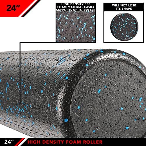 JFIT High Density Foam Roller – EPP Deep Tissue Massage Roller for Muscle Recovery, Myofascial Release & Stretching - Image 4