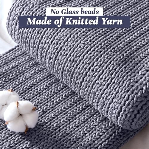 Guohaoi Knitted Weighted Blanket for Adults, 48"x72" 15lbs Full/Queen Size - Image 5