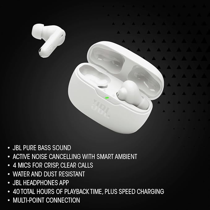 JBL Vibe Beam 2 - True Wireless Noise Cancelling Earbuds with JBL Pure Bass Sound & Smart Ambient Technology, 4mics for Crisp, Clear Calls, up to 40Hrs of Playback, IP54 Dust & Water Resistant (Pink) - Image 3