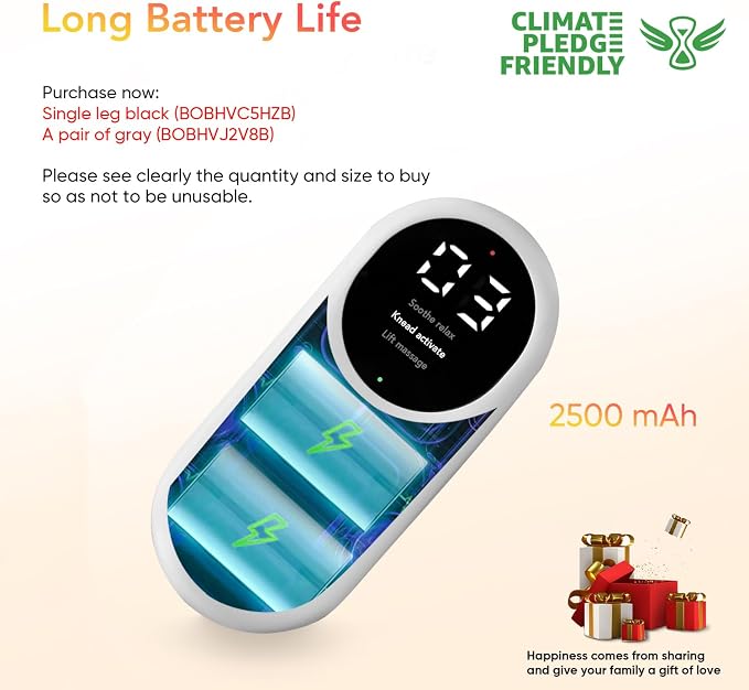 LINGTENG Leg Massager for Circulation and Pain Relief, Calf Air Compression - Image 3