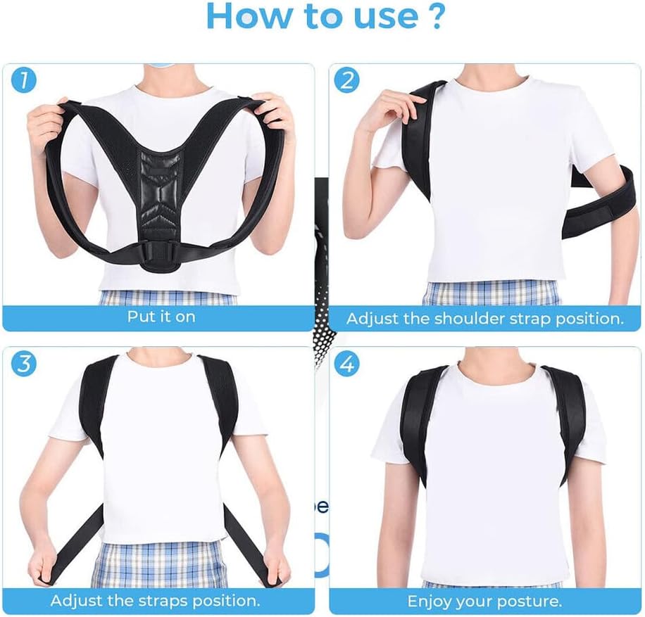 Posture Corrector - Posture Corrector for Women, Breathable & Adjustable Back Brace, Back Stretcher for Lower Back Pain Relief, Back Straightener Posture Corrector for Men & Women - Image 3