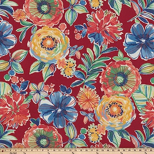Pillow Perfect Bright Floral Indoor/Outdoor Accent Throw Pillow, Plush Fill, Weather, and Fade Resistant, Lumbar - 11.5" x 18.5" , Red/Blue Colsen, 2 Count - Image 4