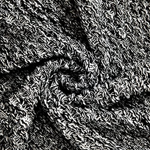 Longhui bedding 100% Cotton Knitted Throw Blanket – Black White, Soft & Cozy, Machine Washable, 51"x63" – Perfect for Living Room, Couch, Sofa, Bed or Travel - Image 2