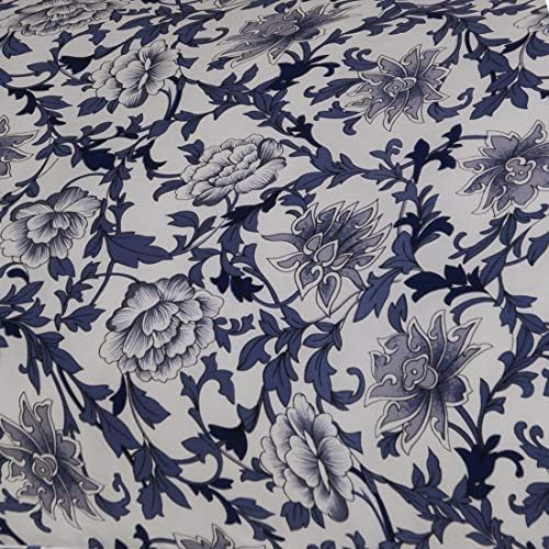 Silk Pillowcase for Memory Foam & Neck Pillows, Pure Mulberry Silk - 24" x 14" x 4.7"/3.9" (Blue and White) - Image 2