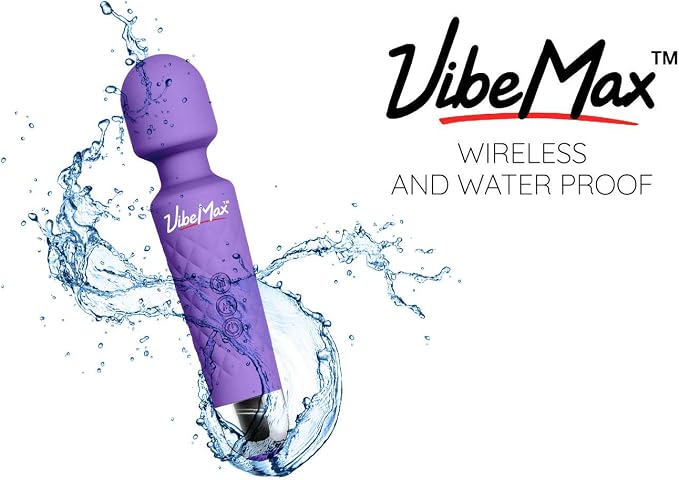 VibeMax Rechargeable Personal Massager - Powerful Multi Speed Vibration - Whisper Quiet - Waterproof - for Muscle Tension Relief in Neck, Back, Shoulders, Legs and Feet - Purple - Image 3