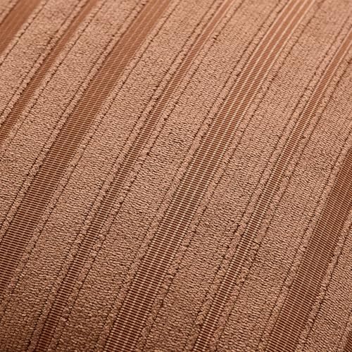 DEZENE 24x24 Rust Red Throw Pillow Covers Pack of 2 Soft Striped Corduroy Square Fall Christmas Pillow Cases for Couch Sofa Bedroom Living Room Home Decor - Image 2