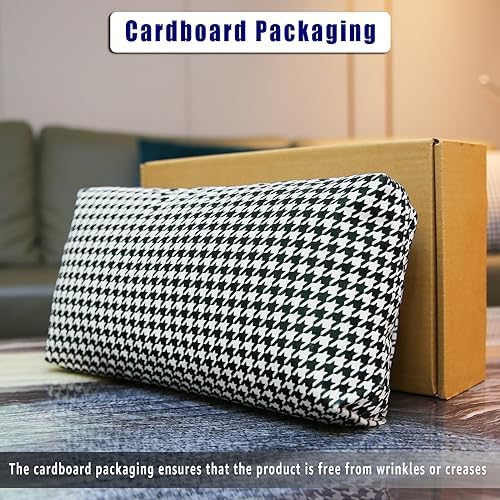 Non-Slip Head Pillow for Recliners - Neck Support Cushion with Velvet Cover for Pain Relief at Home, Office and Travel (Houndstooth) - Image 2