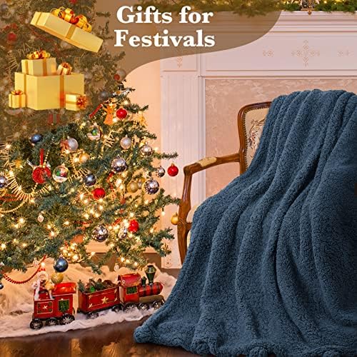 LBRO2M Sherpa Fleece Bed Blanket Super Soft Plush Warm Throw King 90"X104" - Image 6