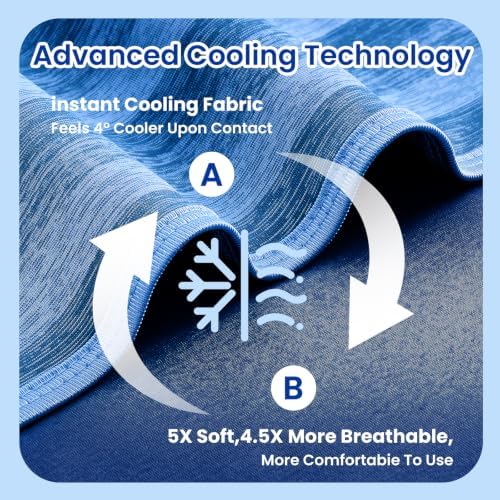 GOHERO Cooling Blanket for Hot Sleepers Cold Summer Blanket Throw 90"x108" - Image 4