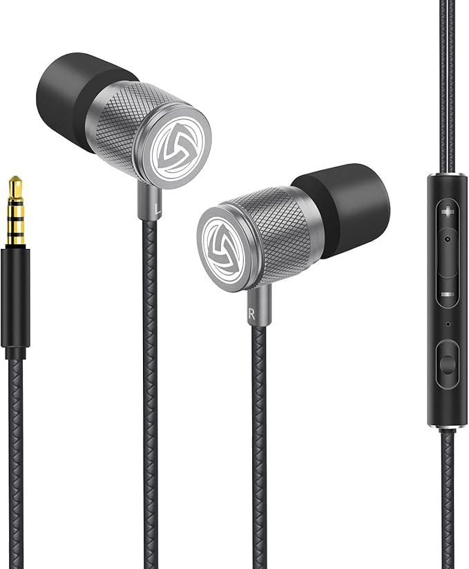 LUDOS Ultra Wired Earbuds in-Ear Headphones, 5 Years Warranty, Earphones with Microphone, Noise Isolating Ear Buds, Memory Foam for iPhone, Samsung, School Students, Kids, Women, Small Ears - Grey - Image 8