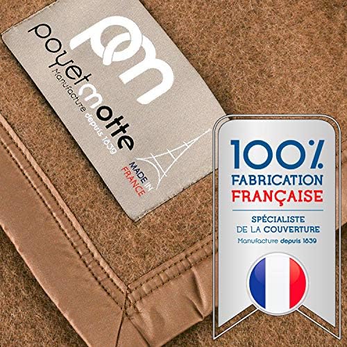 Poyet Motte Rivoli Solid 400GSM 100% Virgin Wool Blanket, Medium/Heavy Weight, Machine Washable (Camel Solid, Twin Size) - Image 2