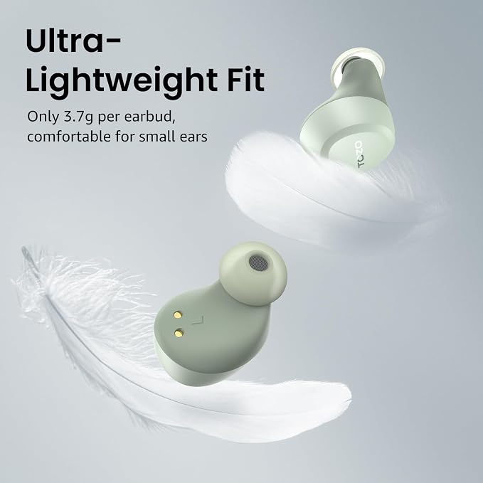 TOZO A1 Wireless Earbuds Bluetooth 5.3 Light Weight in Ear Headphones | IPX5 Waterproof,2 Mics for AI Calls,Immersive Premium Sound Bass Headset with Charging Case,32 EQ via App Green - Image 3