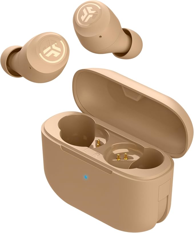 JLab, Go Air Pop+ Tones, True Wireless Earbuds, Bluetooth, IPX4, Dual Connect, 728 N | Wireless Earbuds with Charging Box, Bluetooth Headphones with Microphone, Dual Connect, App by JLab