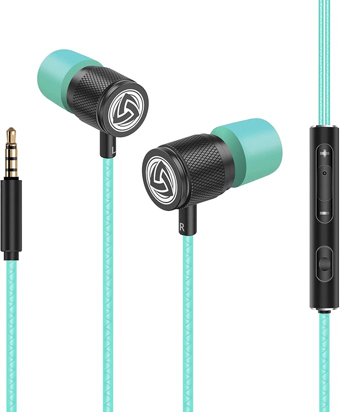 LUDOS Ultra Wired Earbuds in-Ear Headphones, 5 Years Warranty, Earphones with Mic, Noise Isolating Ear Buds, Memory Foam for iPhone, Samsung, School Students, Kids, Women, Small Ears - Turquoise - Image 7