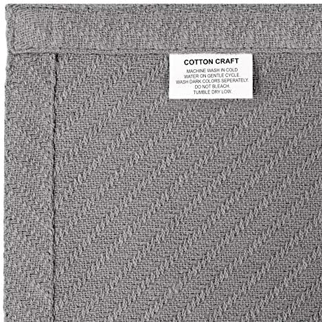 COTTON CRAFT Soft Thermal Blanket - All Season Cotton Blanket - King - Grey - Image 3