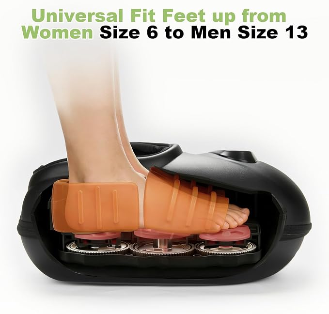 LINGTENG Foot Massager, Heated Foot Massager (Agate Black) - Image 5