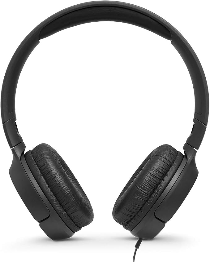 JBL Tune 500 - Wired On-Ear Headphones - Black | JBL Pure Bass Sound, 1-button remotemic, Lightweight and foldable design, Tangle-free flat cable, Ask Siri or Google Now - Image 4