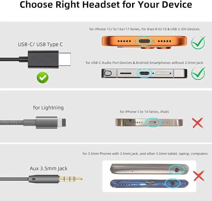 USB C Headphone for Samsung S26 S25 FE S24 A16 A17 Z Wired Earbuds Magnetic | in-Ear Type C Earphone with Microphone Volume Control Bass Stereo Noise Canceling for iPhone 17 Pro Max 16 16e 15 Pixel 10a 9 - Image 8
