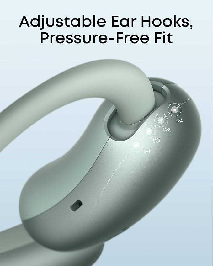 Soundcore AeroFit 2 by Anker Open Ear Earbuds, Open Ear Headphones, Earbuds | Real-Time Translation, 4 Adjustable Positions, 42H Playtime, Rich Bass, Hi-Res, IP55, AI Clear Calls, Wireless Charging - Image 3