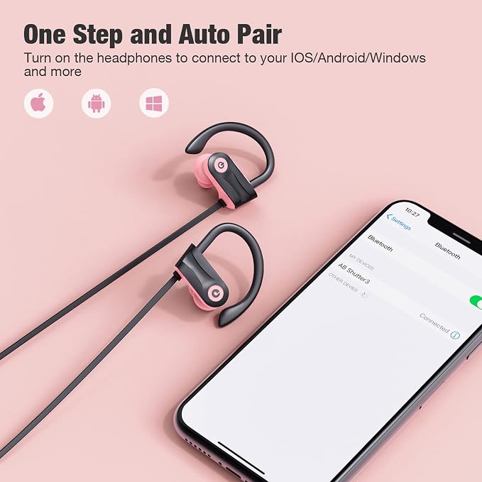 Boean Bluetooth Headphones, Wireless Earbuds with 16 Hours Bluetooth 5.3 Wireless Headphones HD Deep Bass Stereo IPX7 Waterproof Earphones for Sports Headset AI Music Generation - Image 8