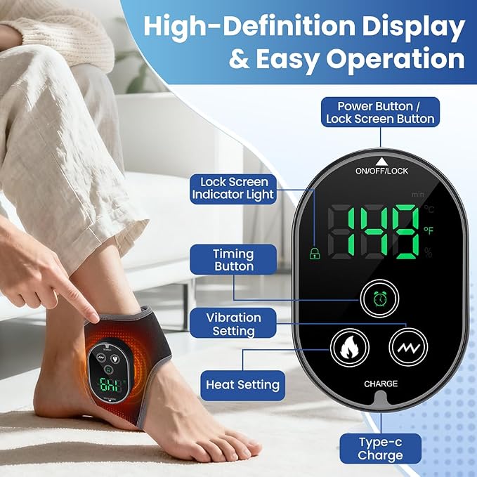 Neuropathy Foot and Ankle Massager for Pain Relief, Ankle Heating Pad - Image 7