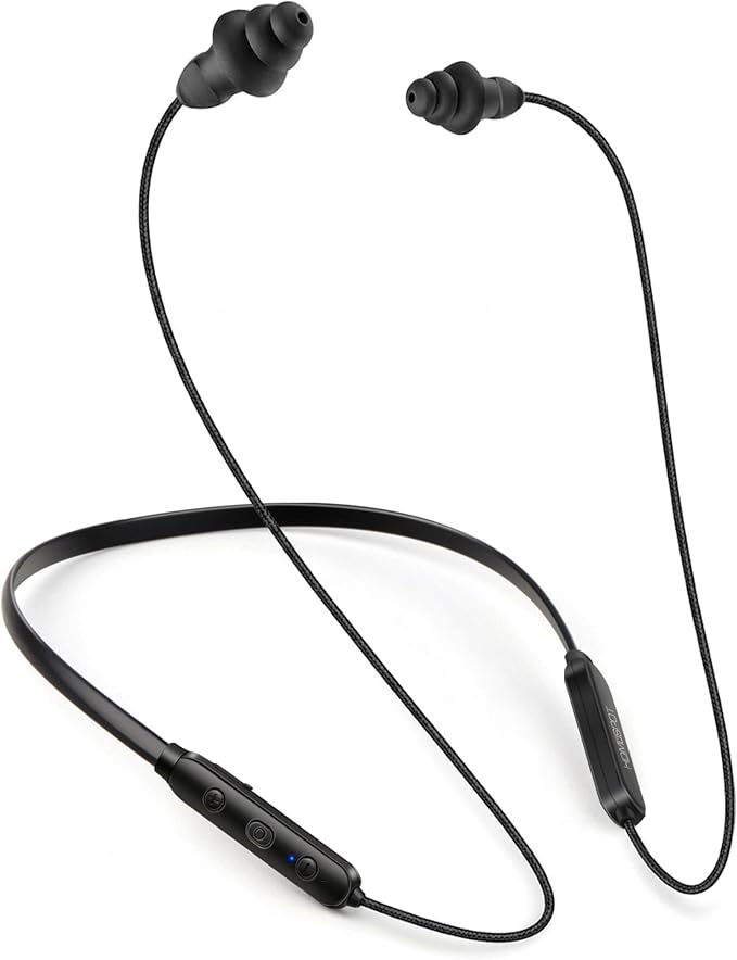 Bluetooth Work Headphones, OSHA-Compliant, 27dB NRR, 24H Playtime | Noise-Reduction Safety Earbuds | Bluetooth 5.4, 100 ft | aptX HD | Soft 3-Flange Silicone Ear Tips | Black-Black by HomeSpot
