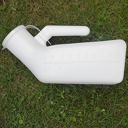 Thick Firm Male Urinal Urine Bottle with Lid 32oz./1000mL (White)pack of 2, - Image 3