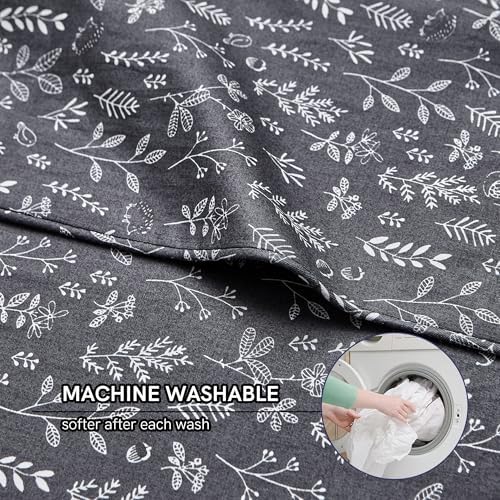 YnM Exclusive Cotton Duvet Cover for Weighted Blankets with 16 Strings (Plant/Grey, 60"x 80") - Image 5