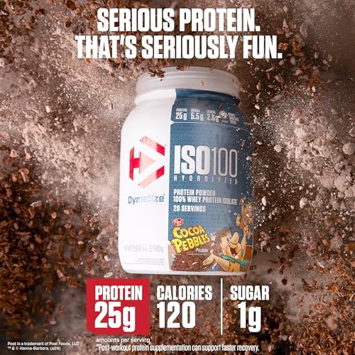 Dymatize ISO100 Protein Powder, 100% Whey Isolate, Cocoa Pebbles - Image 2