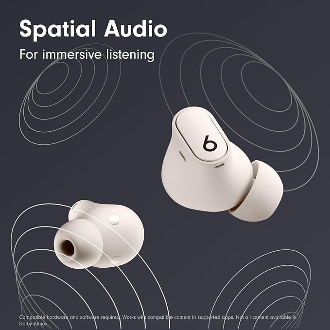 Beats Studio Buds + | True Wireless Noise Cancelling Earbuds, Enhanced Apple & Android Compatibility, Built-in Microphone, Sweat Resistant Bluetooth Headphones, Spatial Audio - Ivory | Noise cancellation and audio playback with 2 drivers, microphone an... - Image 4
