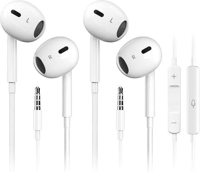 Antool Wired Earbuds,【Ultra Clear Calls & no Noise】 Headphones Earbuds Wired 3.5mm, in-Ear Earphones with Mic, Compatible with iPhone/iPad/Android/Laptop/PC 【2 Pack】 by Antool