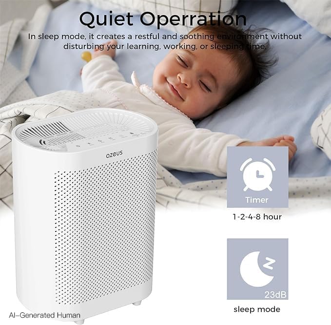 MEGAWISE True HEPA Air Purifier for Home,Quiet Cleaner for Bedroom & Pets - Image 2
