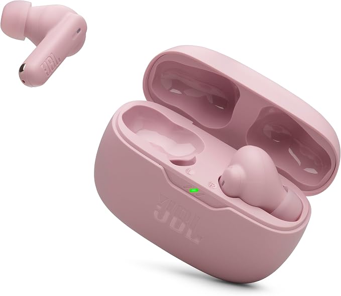 JBL Vibe Beam 2 - True Wireless Noise Cancelling Earbuds with JBL Pure Bass Sound & Smart Ambient Technology, 4mics for Crisp, Clear Calls, up to 40Hrs of Playback, IP54 Dust & Water Resistant (Pink) by JBL