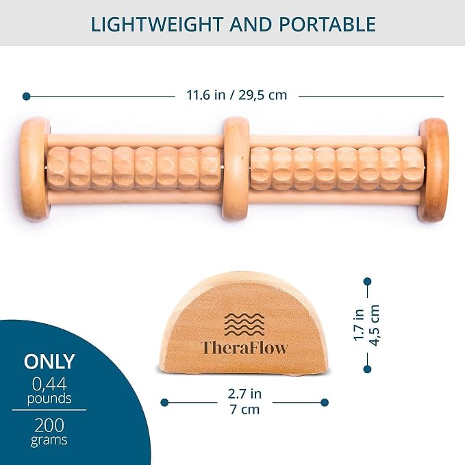 TheraFlow Small Dual Foot Massager for Neuropathy - for Plantar Fasciitis Relief - Foot Roller for Foot Pain Relief | Feet Massager for Pain Relief and Circulation - Ideal Gifts for Mom - Image 6