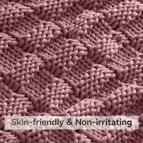 Knitted Weighted Blanket for Adult, No Beads Heavy Blanket 48"x72" 15lbs - Image 4