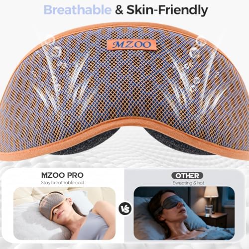 MZOO Pro Breathable Blackout Sleep Mask, Gift for Women Men - Image 3