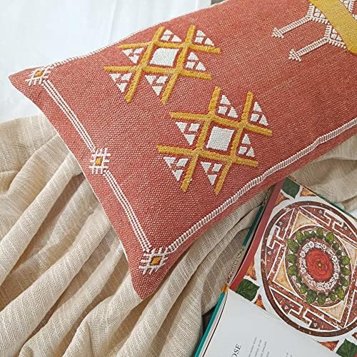 Trade Star Decorative Kilim Lumbar Hand Crafted Authentic Cushion Cover 100% Cotton Sabra Pillow Cover Long Cushion Case for Bedroom Fall Decor 14x36 Cushion Cover (Pattern - 2) - Image 2