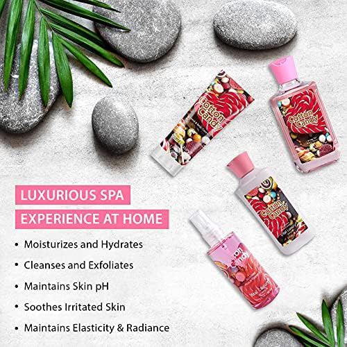 Cotton Candy Bath & Body Kit, 3 Fl Oz, Ideal Skincare Gift Home Spa Set, Includes Body Lotion, Shower Gel, Body Cream, and Fragrance Mist, Birthday Mother's Day Gifts - Image 5