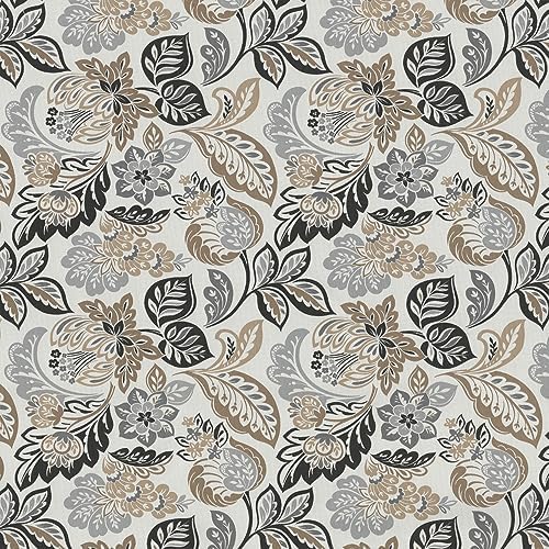Pillow Perfect Floral Indoor/Outdoor Accent Throw Pillow, Plush Fill, Weather, and Fade Resistant, Floor - 25" x 25", Black/Tan Dailey, 1 Count - Image 4