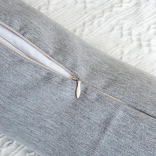 Buckwheat Neck Support Pillow Cervical Neck Cylinder Bolster Pillow,Buckwheat Hulls Adjustable Roll Pillow,Neck Pain Relief for Back and Side Sleepers Round Pillows for Lunch Break Grey, 6*15 inch - Image 7