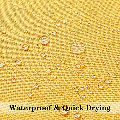 Kevin Textile Outdoor Waterproof 18”x18” Pillow Covers 2 Pack, Yellow - Image 2