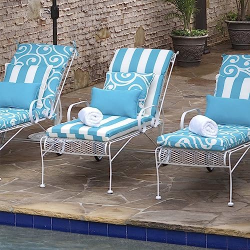 Pillow Perfect Rave Solid Indoor/Outdoor Floor Pillow Plush Fill, Weather and Fade Resistant, Floor - 25" x 25", Peacock, - Image 5