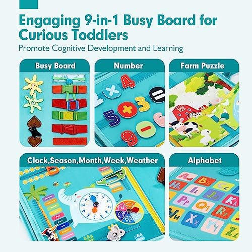 hahaland Busy Board for Toddlers Girls Montessori Toys for 3+ Year Old - Image 2