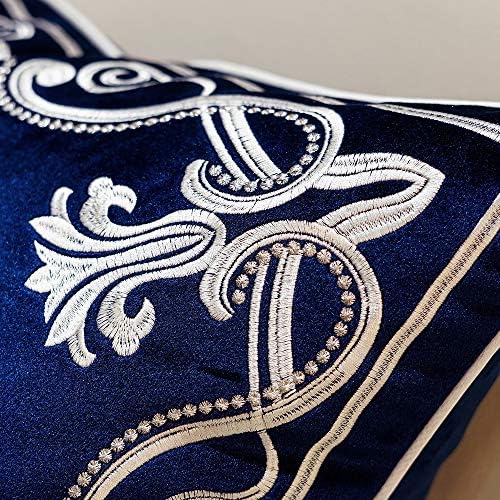 Avigers Throw Pillow Cover 20 x 20 Inch, Blue, Velvet, Hidden Zipper - Image 5