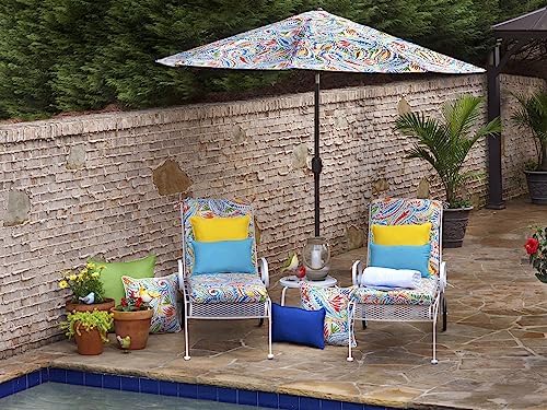 Pillow Perfect Fresco Solid Indoor/Outdoor Lumbar Pillow Plush Fill, Weather and Fade Resistant, Lumbar - 11.5" x 18.5",, Blue, 2 Count - Image 4