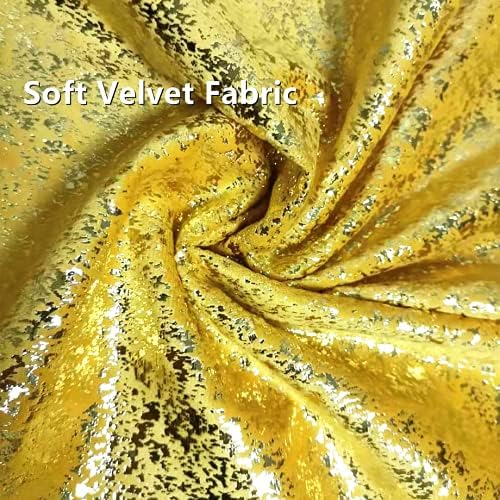 Deeprove 12 x 20 Throw Pillow Cover, Both Sides Metallic Sparkle Gold Foil Print, Fall Season Decor Soft Velvet Hidden Zipper Closure Accent Pillow Cushion Case for Lumbar, Oblong 1 Pack, Gold Yellow - Image 3